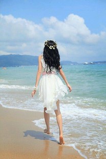 唯美美女背影手机壁纸