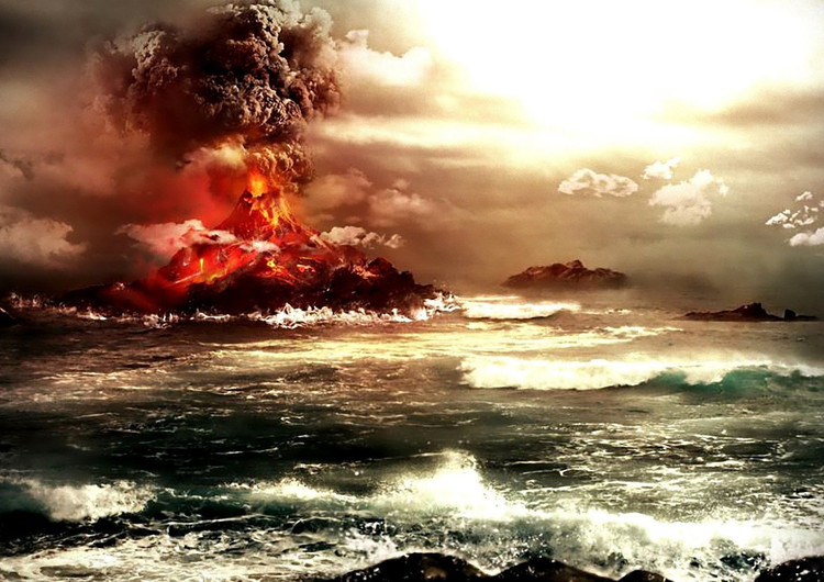 壮观火山爆发高清壁纸