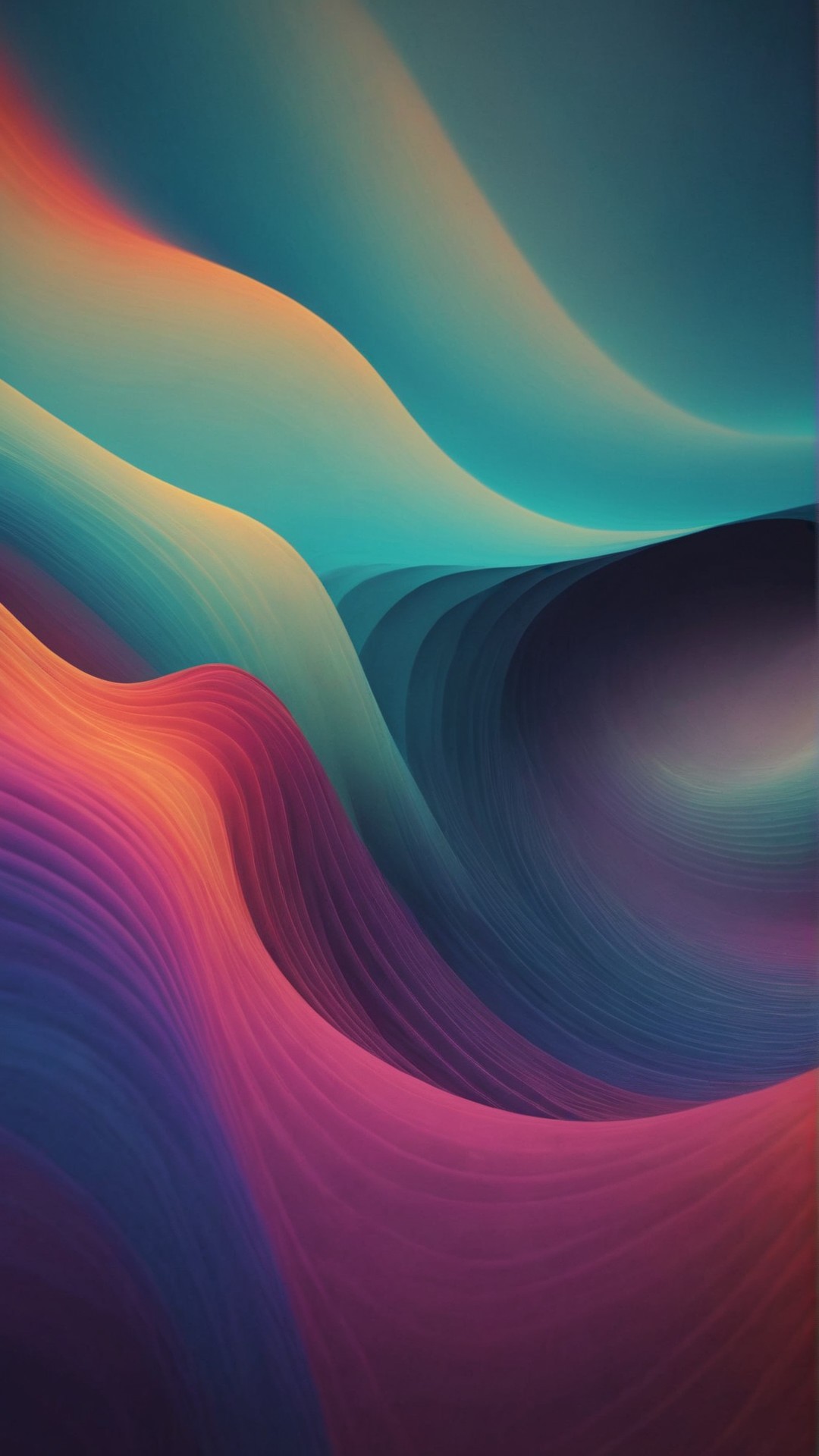 彩色波浪梯度抽象背景图片壁纸