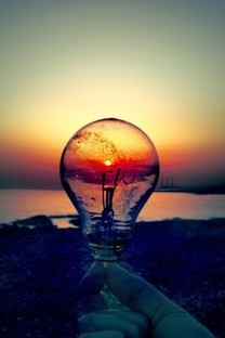 傍晚的夕阳朦胧风景高清图片壁纸2