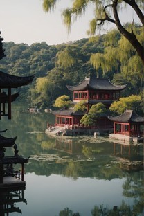 唯美中式古典园林高清图片壁纸