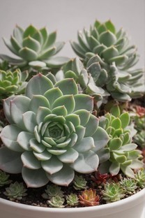  Local close-up of fresh green plants and succulent plants Background picture Wallpaper 2