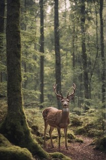 森林里的鹿图片壁纸