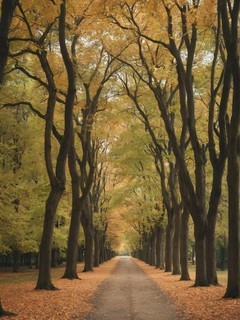 林荫小路的韵味绝美秋季风景壁纸