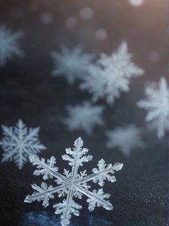 微观世界下的雪花晶体图片壁纸