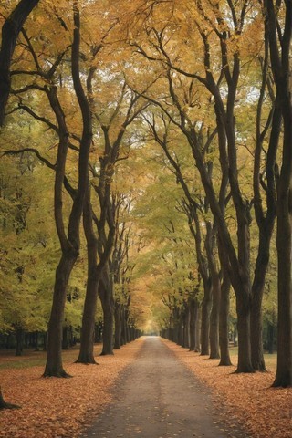 林荫小路的韵味绝美秋季风景壁纸