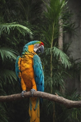  Bright macaw background image wallpaper
