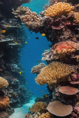 感受海洋海底珊瑚美景壁纸