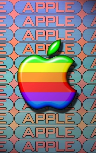 彩色苹果标志壁纸广告图片