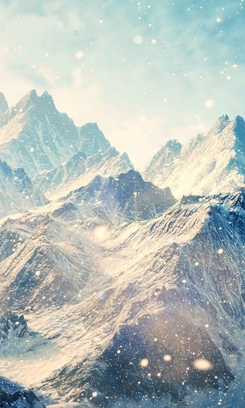 高山雪岭风景手机壁纸
