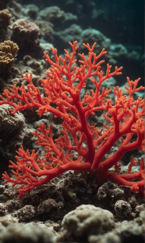 漂亮的海底红珊瑚高清壁纸