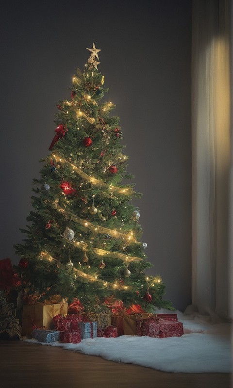 高清圣诞树装饰图片大全节庆壁纸