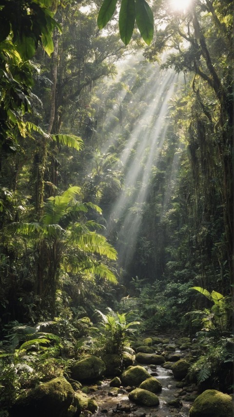 热带雨林清新绿色护眼风景壁纸