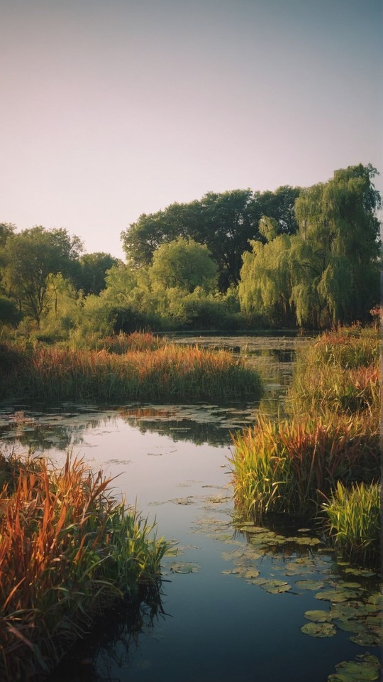 风景秀美的湿地公园图片壁纸