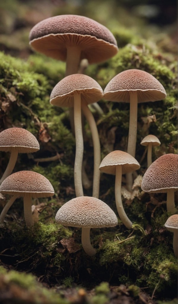 自然户外雨后生长的蘑菇菌类图片壁纸