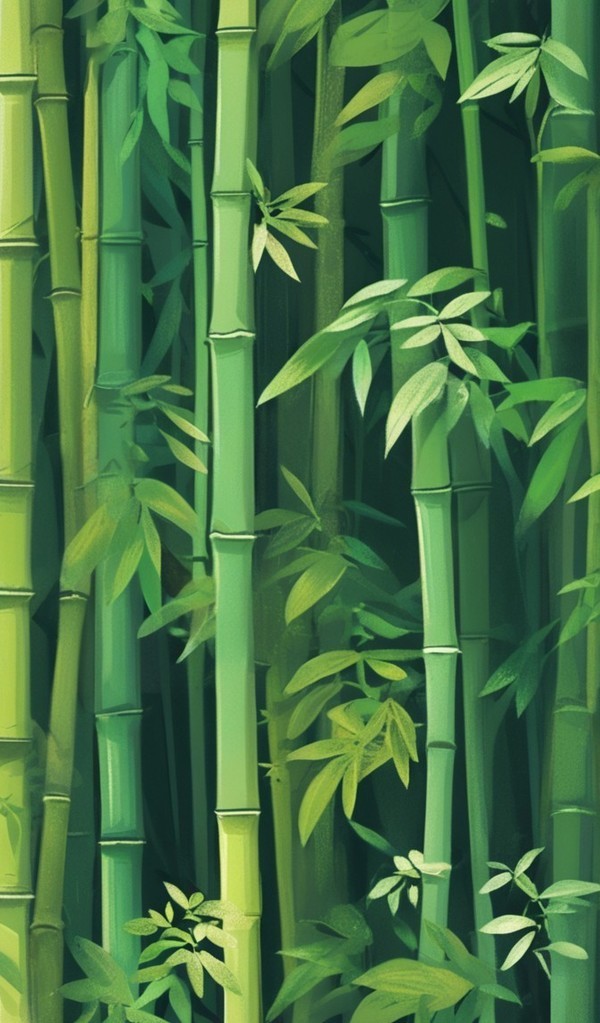 可爱的竹子卡通背景图片壁纸2