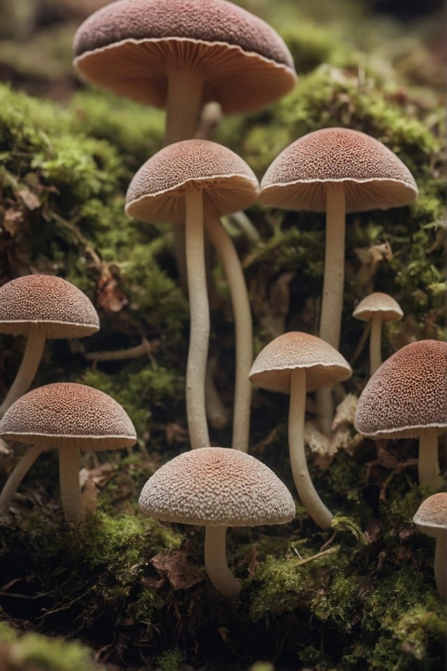 自然户外雨后生长的蘑菇菌类图片壁纸
