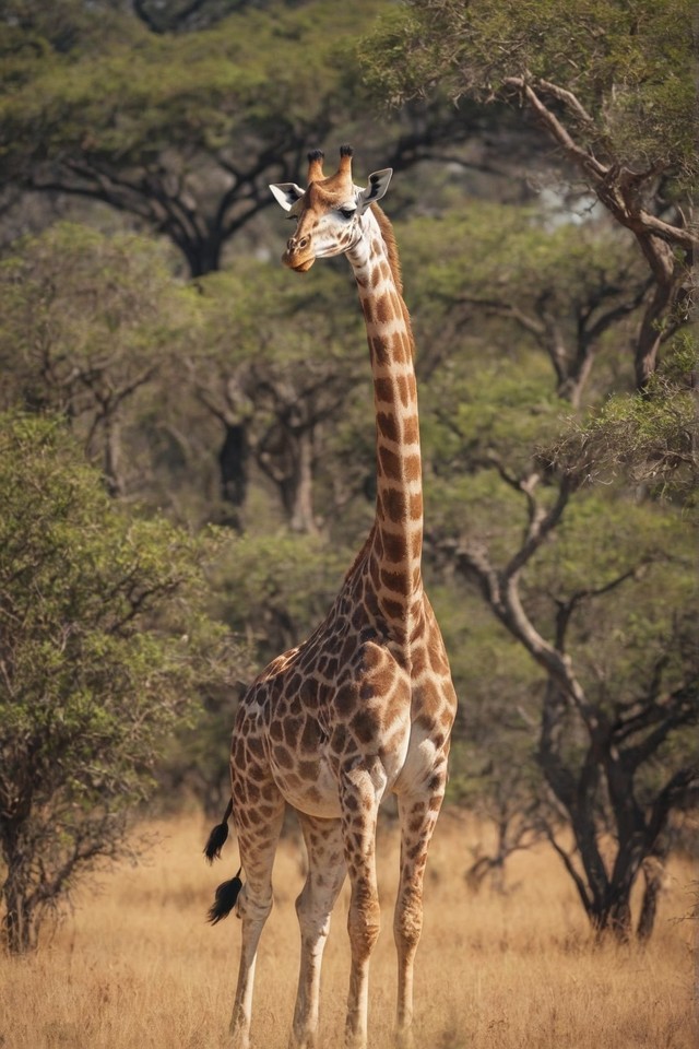非洲草原上的长颈鹿壁纸