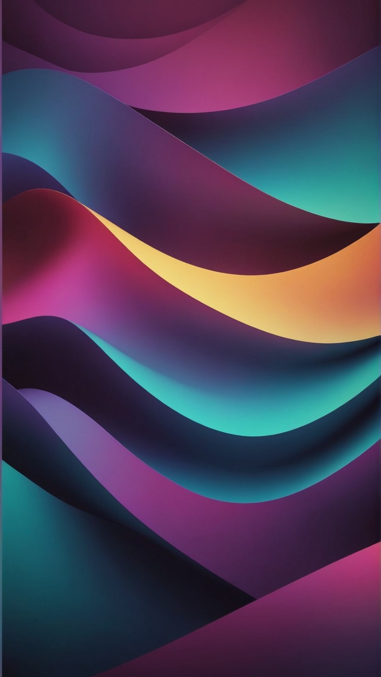 彩色波浪梯度抽象背景图片壁纸3
