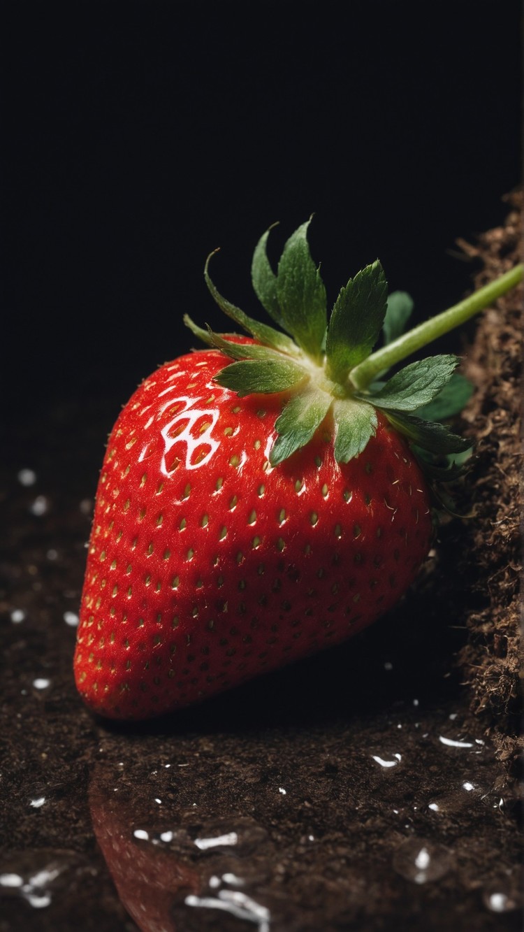 成熟的草莓红色的水果壁纸
