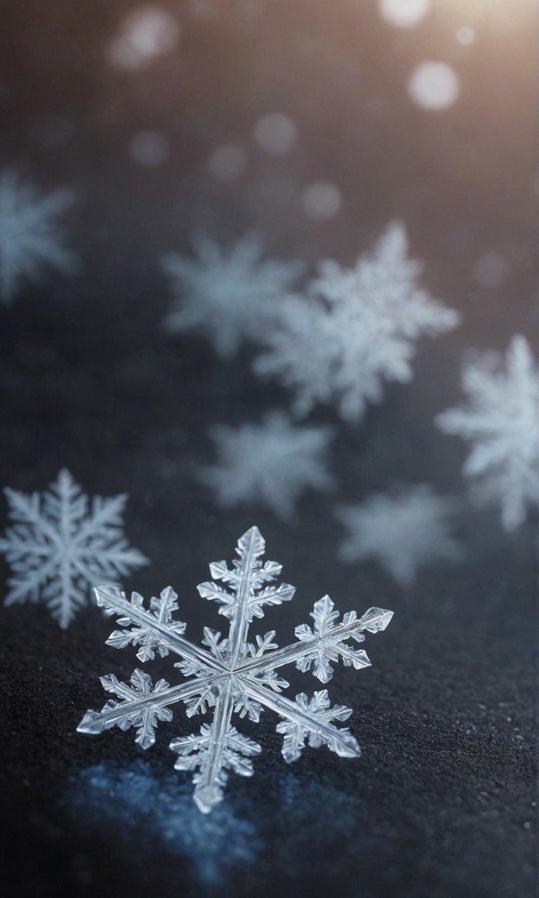 微观世界下的雪花晶体图片壁纸