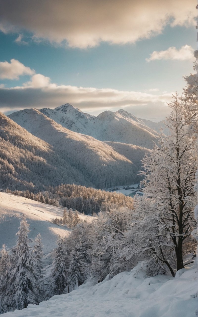 最美雪山日照金山风景壁纸