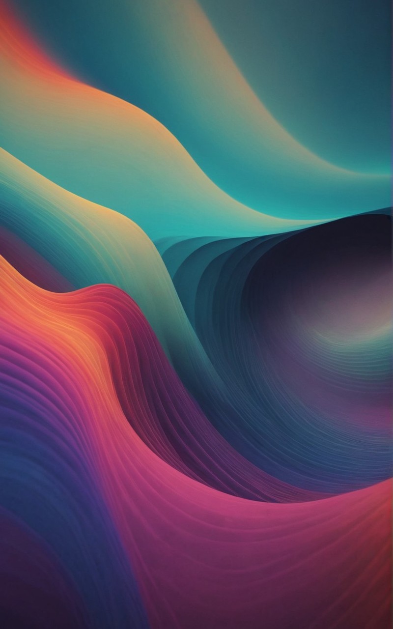 彩色波浪梯度抽象背景图片壁纸