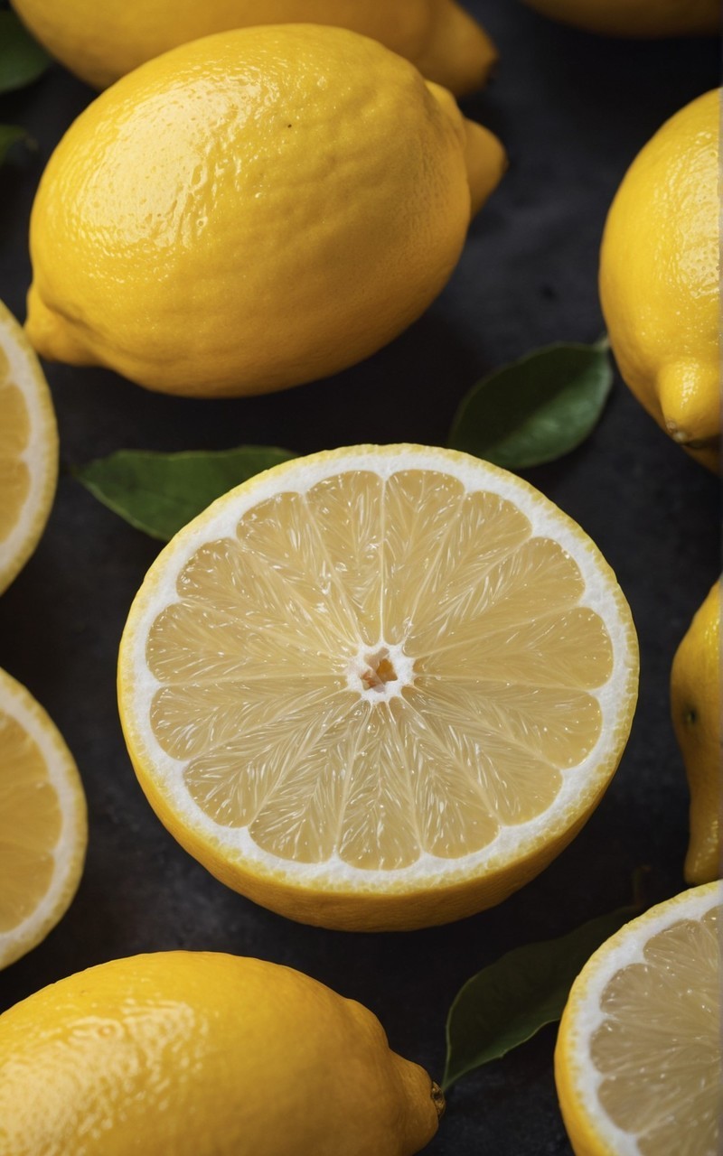 清新酸甜可口的柠檬水果图片壁纸