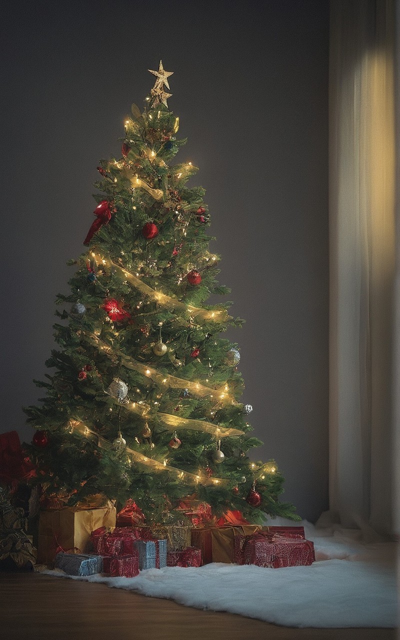 高清圣诞树装饰图片大全节庆壁纸